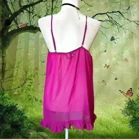 APT 9 Purple Mesh Slip With Black Lace Size L - Picture 5 of 7